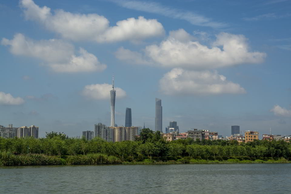 广州海珠区海珠湿地公园空气新鲜景色优美