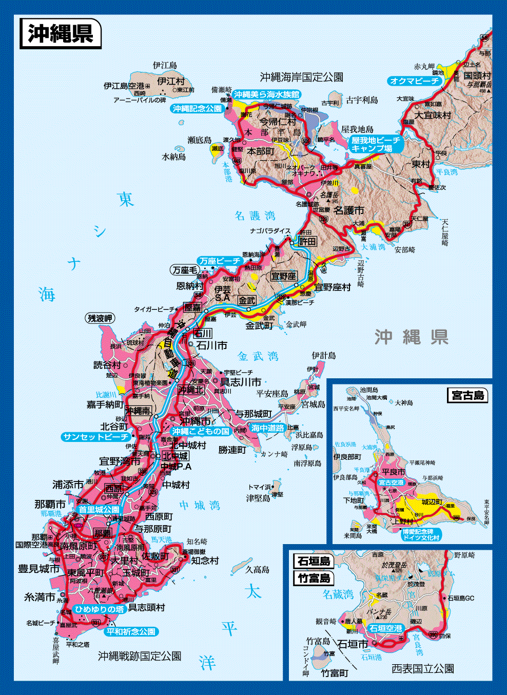 冲绳岛地图