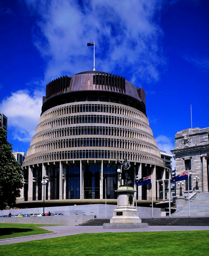 新西兰地标-举世无双的蜂巢结构建筑国会大厦