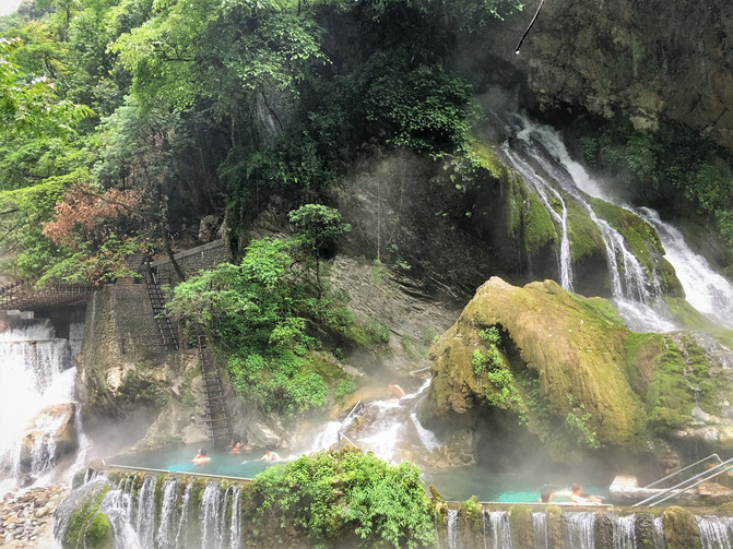山野的美 温泉的柔----四川凉山普格县乔窝镇螺髻山(九十九里)瀑布