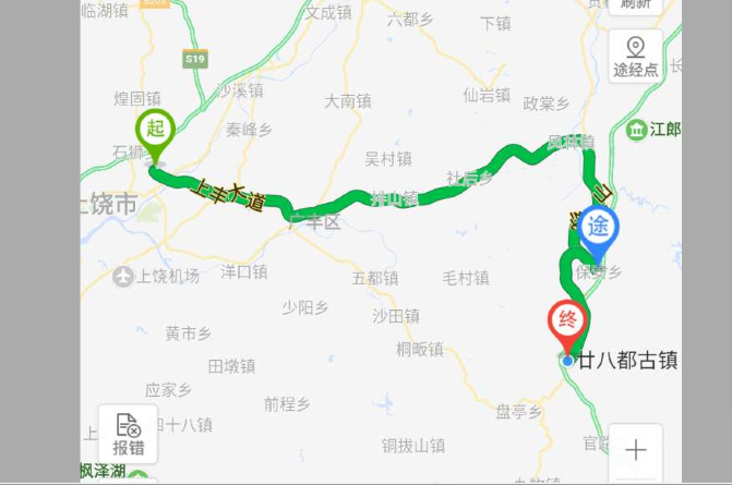 图:自浙江江山到福建浦城的仙霞古道,长约710华里.