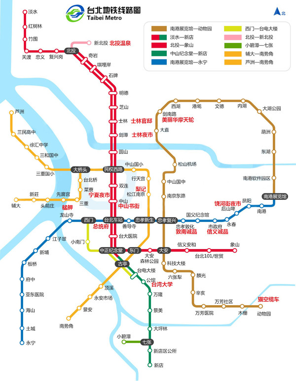 3,这张捷运运行路线图文字是我自己加上去的,标示了在该站点