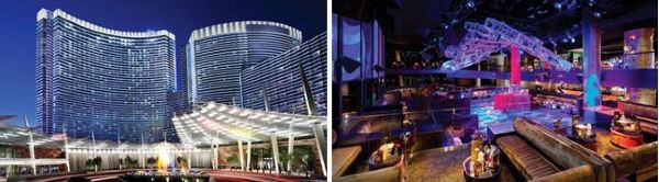 aria resort & casino座落于拉斯维加斯新的67英亩的城市中心city