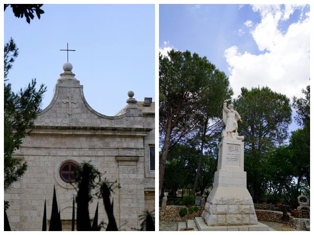 教堂前的以利亚塑像十分威武,脚下踏着巴力的先知