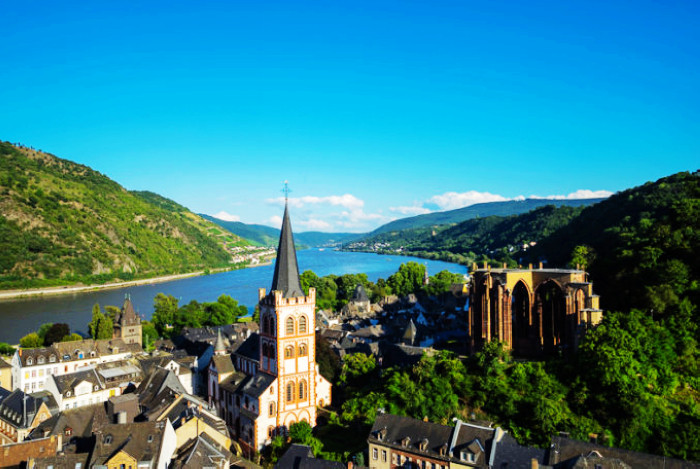 德国的"父亲河"莱茵河风光