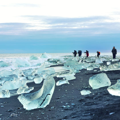 冰岛雷克雅未克冰河湖+钻石冰沙滩+塞里雅兰瀑布一日游