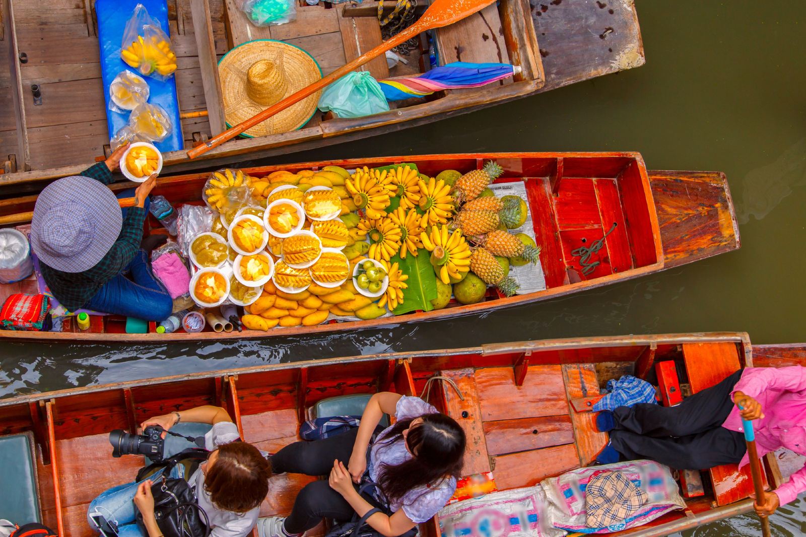 泰国曼谷 丹嫩沙多水上集市 ตลาดน้ำดำเนินสะดวก