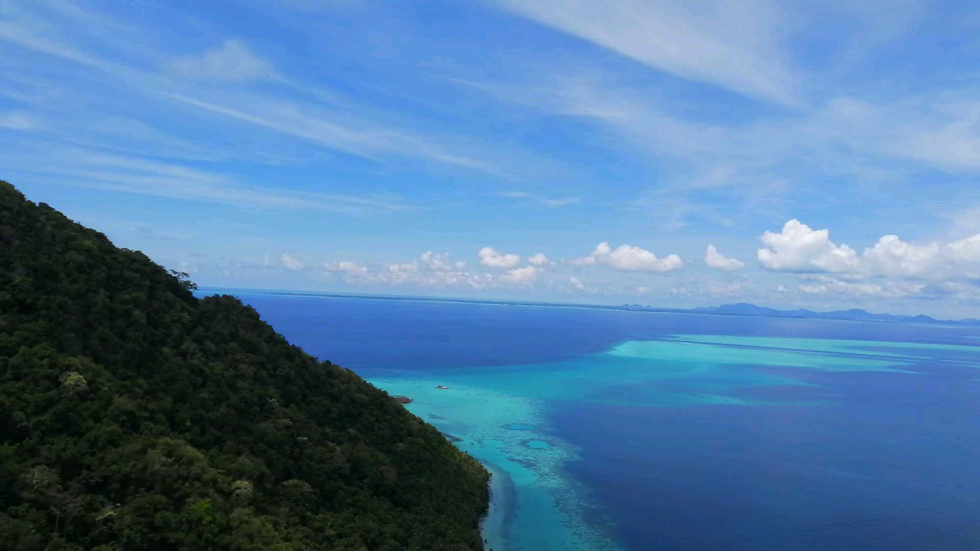 登美人鱼岛，俯瞰蓝蓝绿绿的海