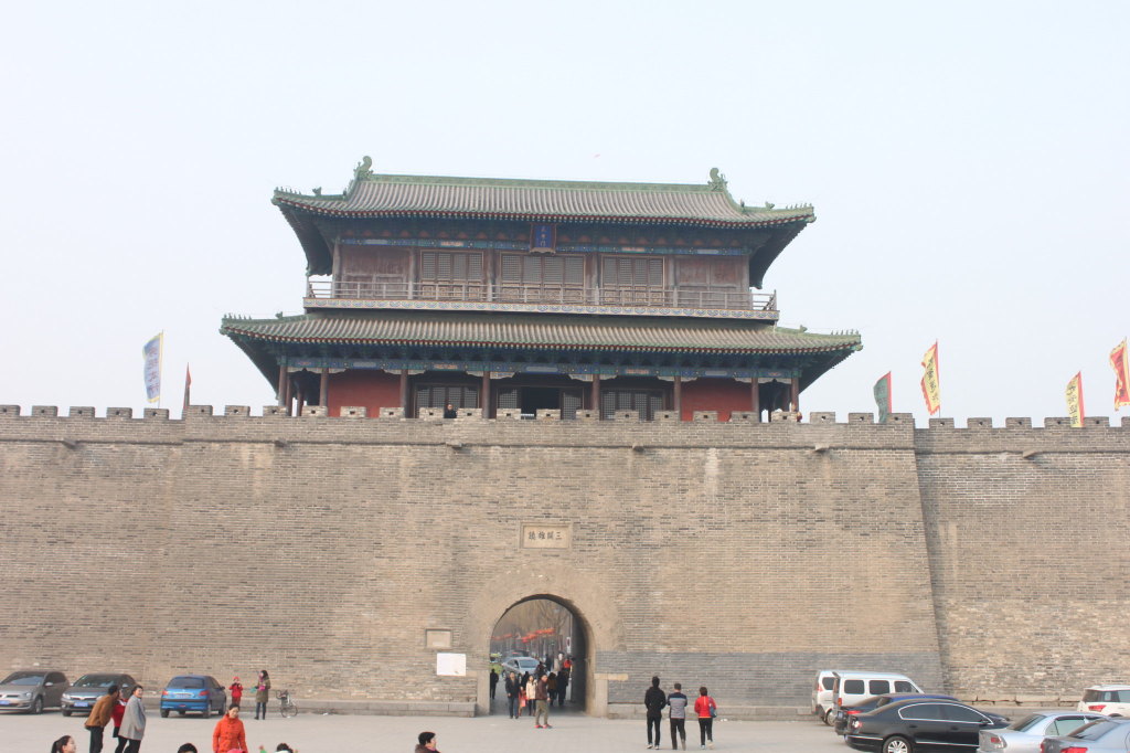 正定南门(长乐门). 正定古城墙
