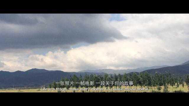 一帧电影.一段关于你的故事.        斜阳西下.留在余晖中的身影.