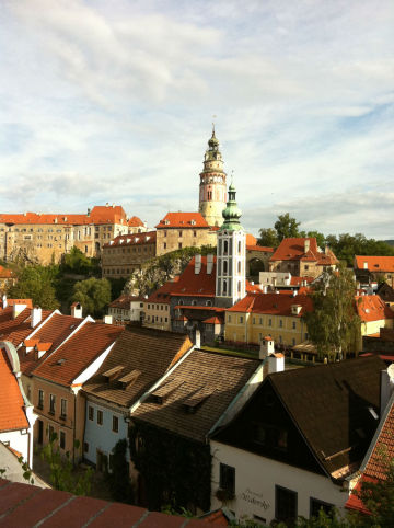 小镇的城堡保留完好,童话般 克鲁姆洛夫城堡