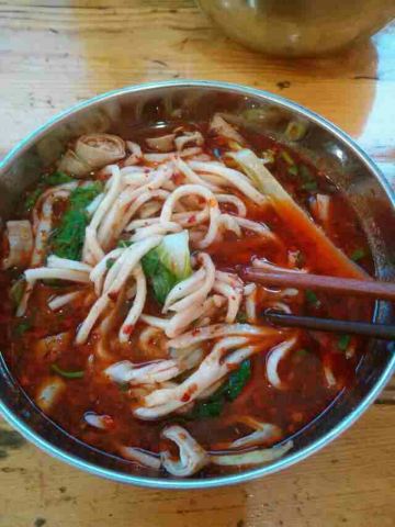 麻辣肥肠饵丝-纳西族美食,我的晚餐