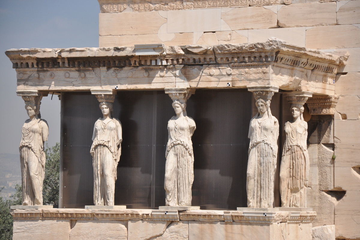 古希腊女性柱图片